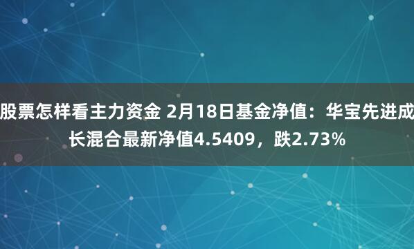 股票怎样看主力资金 2月18日基金净值：华宝先进成长混合最新净值4.5409，跌2.73%